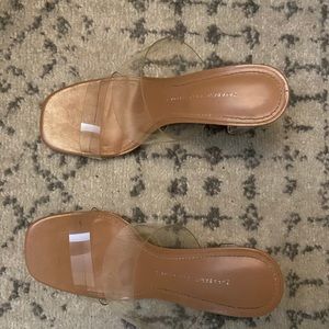 Zara VINYL SANDALS WITH METHACRYLATE HEEL